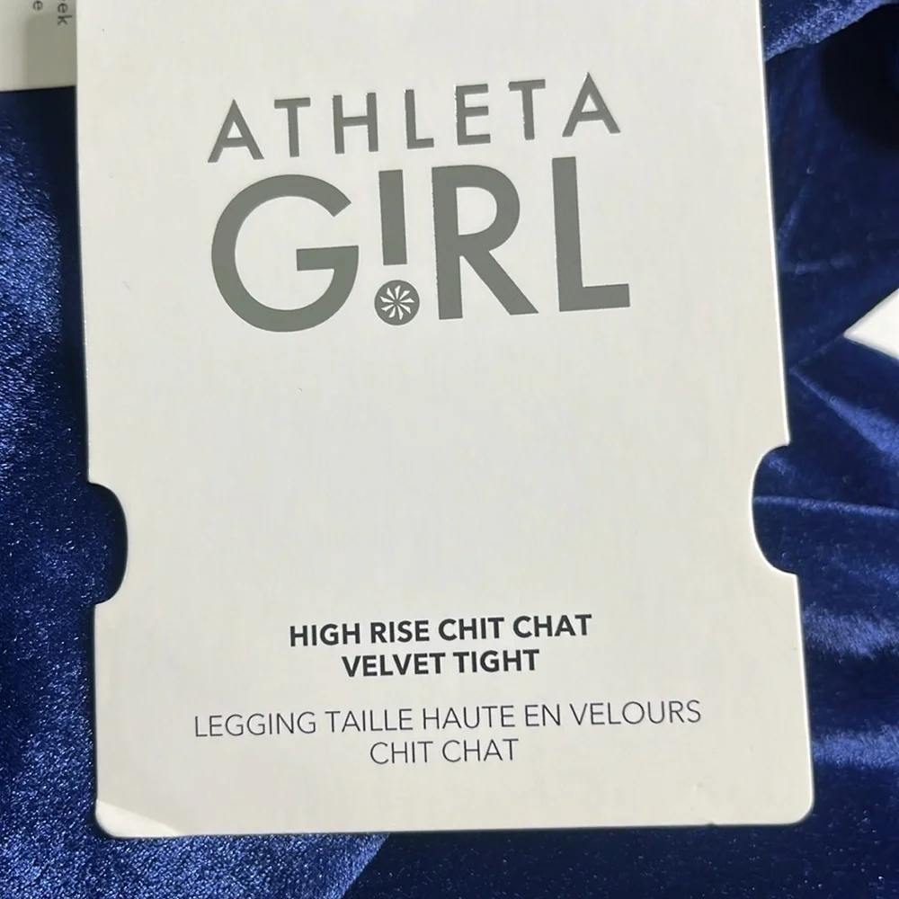 NWT $55 Athleta Girl Velvet like leggings size XXL